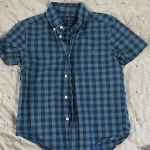 Ralph Lauren Navy and Light Blue Plaid Shirt